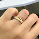 Mengdong fashionable and simple 18k gold diamond bean ring rose gold beads plain gold single diamond engagement ring color 18k gold single diamond 4 points women's size 10
