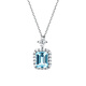 IDC Henan artificially cultivated diamond 18K gold cultivated aquamarine perfume bottle pendant light luxury clavicle chain lover gift wine bottle sapphire pendant