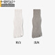 Modal men's yoga socks 100% cotton five-finger socks men's non-slip shock-absorbing Pilates sports split-toe mid-tube stockings waistband cotton 10A grade antibacterial off-white-light gray 2 pairs one size fits all (39-45) anti-odor and sweat-absorbent