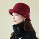 Xiangxueyuxiu (xiangxueyuxiu) hat women's 2025 new fashion trend autumn and winter cold hat women's warm fisherman hat women's face-showing small woolen hat black M (56-58cm)