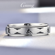 GsunG platinum six-word mantra turning ring for men PT950 pure white gold ring for women and black gold ring for couples. Priced by gram. Contact before bidding.