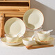 Cream style Chaka household high-value rice bowls and dishes high-temperature ceramic bowls and plates tableware set Chaka 2 7-inch plates