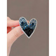 SNQP personalized creative niche design love rhinestone brooch women's suit corsage brooch brooch-rhinestone heart