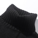 ROMON heavy-weight turtleneck sweater for men in autumn thickened warm sweater for middle-aged and young people solid color top base winter wear black 2XL