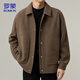 ROMON Jacket Men's Autumn and Winter Trendy Casual Loose Lapel Jacket Men's Versatile Clothes Men's Beige XL