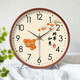KODO solid wood clock living room table clock creative desktop modern simple new retro pendulum clock display type wall clock ornaments Ping An Xile-10 inches solid wood frame no Specifications