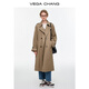 VEGA CHANG relaxed windbreaker, delicate sheep wool 25 autumn style, hidden meat, slimming and long coat, warm camel brown M
