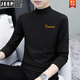 Jeep Spirit Pure Cotton Half Turtleneck Base Base Camiseta de manga larga para hombres Camiseta de colina sólida de color medio y otoño