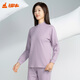 Tongniu Youfang Cotton Men's and Women's Autumn Clothes Autumn and Winter Couple's Bottoming Shirt Women - Xia Gray Purple (Half Turtle Collar) L (170/95)