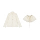 Du Butipitao's original gentle poem autumn slimming temperament long-sleeved white lace bottoming shirt suit shawl + shirt XS