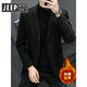 JEEP SPIRIT Jeep Men's Suit Woolen Suit Autumn and Winter Woolen Small Suit Slim-fitting Korean Style Light Luxury Warm Style Cotton and Thickened Gray (Cottoned) Thickened M