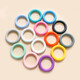 Silicone teether food grade hole ring chewing gum for babies to prevent falling off during oral period, orange 1 pack
