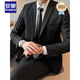 ROMON suit jacket men's slim suit casual business professional formal dress handsome groomsman dress small suit two-button navy single-piece suit jacket XL 125-145Jin Jin equals 0.5 kg