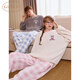 Gukoo Couple Pajamas Winter Disney Series Joint Soft Warm Plaid Pants Women's Home Clothes Set Men's Pajamas D Sky Gray Men's Suit L