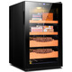Shantou Lincun 65C temperature controlled humidifying cigar cabinet mini small household cedar wood electronic wine cabinet cigarette cabinet 68C fifth generation temperature and humidity control 2 2 black