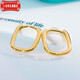 Heart ancient quality 18K gold irregular geometric earrings rose gold square earrings for women imitation 18k gold fashion gold earrings gold color - 1 pair