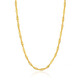Zhouke gold 9999 gold water ripple necklace clavicle chain versatile plain chain gold-plated gift for girlfriend on Valentine's Day water wave chain 1.68g