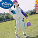 Disney (Disney) Girls Suit Autumn Children's Long-Sleeved Jacket + Casual Pants Two-piece Set for Older Children New Little Girl Suit Smiley Contrast Color Suit - Gray 130cm