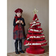 WONST children's retro woolen vest skirt suit 2025 winter girls' Christmas and New Year's Day atmosphere plus velvet plaid vest plaid vest skirt 90 cm