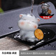 OIMG tea pets change color and can be raised as ornaments, tea tables, high-end accessories, tea sets, high-end creative cat tea tray decoration, boiling water to attract wealth, gray and white cute cat, ingot, free single exquisite gift box