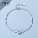 TTMIX fashion honeycomb platinum bracelet pt950 platinum bracelet shiny bouncy bead bracelet birthday gift 4.9-5.1g 16+2cm thick 2.0mm