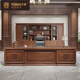 TONGTA Light luxury boss desk office desk solid wood new Chinese style high-end office desk and chair combination bookcase executive desk high-end boss office furniture 3.6m file cabinet 3600*420*2150