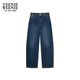 Jeans para mujeres Teenie Weenie Bear 2025 Autumn New Retro Washed Slack Banana Pants Medium Blue M