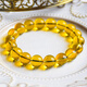 Hongchen Liuxi Natural 7A Collection-grade Dominican Water Purifying Blue Amber Bracelet Yellow Crystal Amber Bracelet for Men and Women Authentic 7A+ Water Purifying Blue Amber Bracelet 10mm