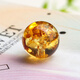 Shimei genuine natural 7A collection grade flower amber loose beads beeswax amber single bead bracelet Buddha bead DIY inlaid pendant accessories 7A collection grade 10MM
