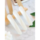 Shantou Lincun Food Grade Packaging Disposable Birthday Cake Spoon Ice Cream Spoon Pudding Spoon Twisted Spoon Takeaway Plastic Spoon Tableware White 100 Count (Specifications 5 Count/Pack)