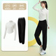 
Huigeer autumn professional running sports suit for women zipper cardigan fitness jacket long sleeve quick-drying yoga training suit soft purple two-piece set (black pants) M