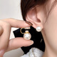 Pearl style ear clips for girls without pierced ears, 2025 new mosquito coil discs, temperament, high-end, light luxury earrings, ear clips 12mm