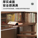 Huixun solid wood desk and bookshelf integrated home bedroom large board learning and reading table student writing desk simple computer desk black walnut color #desk + bookshelf 120cm*60cm*75cm total height 109cm