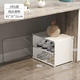 Yusenyi College Student Dormitory Shoe Cabinet Shoe Storage Artifact Shoe Box Storage Box Transparent Office Simple Folding Small Shoe Rack 1 row 2 layers under the white table or under the bed
