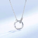 Möbius Ring Platinum Necklace for Men and Women PT950 Platinum Plain Chain Clavicle Chain Mid-Autumn Festival Gift for Boyfriend and Girlfriend Platinum Möbius Necklace for Women + Certificate