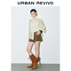 UR2025 Herbst neue Frauenkleidung Charm Wildleder Schnalle Gürtel Ultra Short Shorts UWG650068 Dunkelbraun (kurz) m