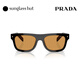 PRADA/Prada sunglasses men's sunglasses pillow-shaped glasses 0PR B12SF black frame/brown lens 16K60F