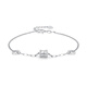 Jin Zhifu inherited platinum bracelet for women with small waist PT950 round cake LOVE crushed ice bracelet for girlfriend and wife birthday gift small waist bracelet about 3.2 grams