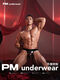 PM Midnight Hour bronzing double thong men's triangle thong sexy sexy T pants seamless low-waist underwear trendy blue S