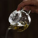 Transparent glass teapot handmade single pot small mini Kung Fu tea set small teapot high temperature resistant