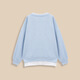 IEF/Aiyifu 2025 Autumn and Winter New Korean Style Fashion Simple Casual Style Loose Versatile Splicing Design Sweater Light Blue One Size