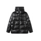Made in Tokyo, black gold imported white goose down goose down jacket short down jacket unisex winter coat obsidian black XL