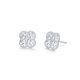 Mengjinyuan platinum PT950 crushed ice four-leaf clover earrings as a birthday gift for girlfriend