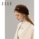 ELLE 100% wool beret women's autumn and winter fashionable and versatile painter's hat with small big head and buds