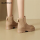 Daphne thick-soled snow boots for women, new winter style plus velvet short boots, cotton shoes for women 4025607033 Khaki 38