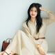 Evelitian acétate exquis Silk Craft Plackeet Beef Tendon confortable et à la mode Robe 2025 AUTOMNE NOUVEAU STYLE LET TEA PRE-vente [25 septembre] Post M
