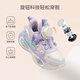Hello Kitty children's shoes girls' cotton shoes Kuromi children's winter warm sports shoes luminous light shoes 6009 purple 27