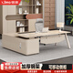 Xinjing simple modern boss office desk and chair combination single office executive desk supervisor manager desk 2.0 meters + side cabinet