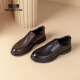 
Aokang cowhide lace-up leather shoes men British style formal business shoes men black size 43