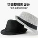 SOMUBAY middle-aged and elderly men's jazz hat dad hat autumn and winter grandpa old man spring and autumn British retro short-brimmed gentleman hat black four seasons M (56-58cm)